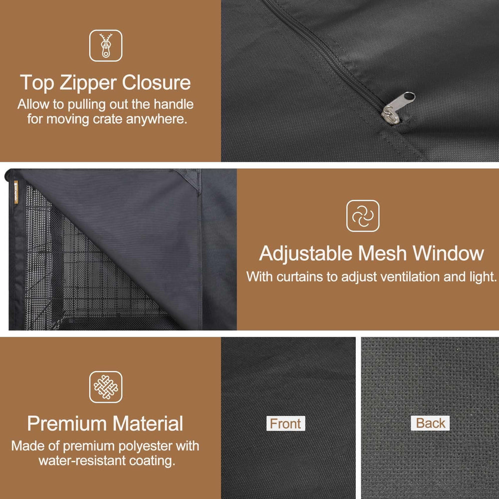 HiCaptain breathable crate cover waterproof material protects from rain and sun.