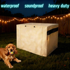 HiCaptain dog crate cover mesh windows emphasizing ventilation and visibility