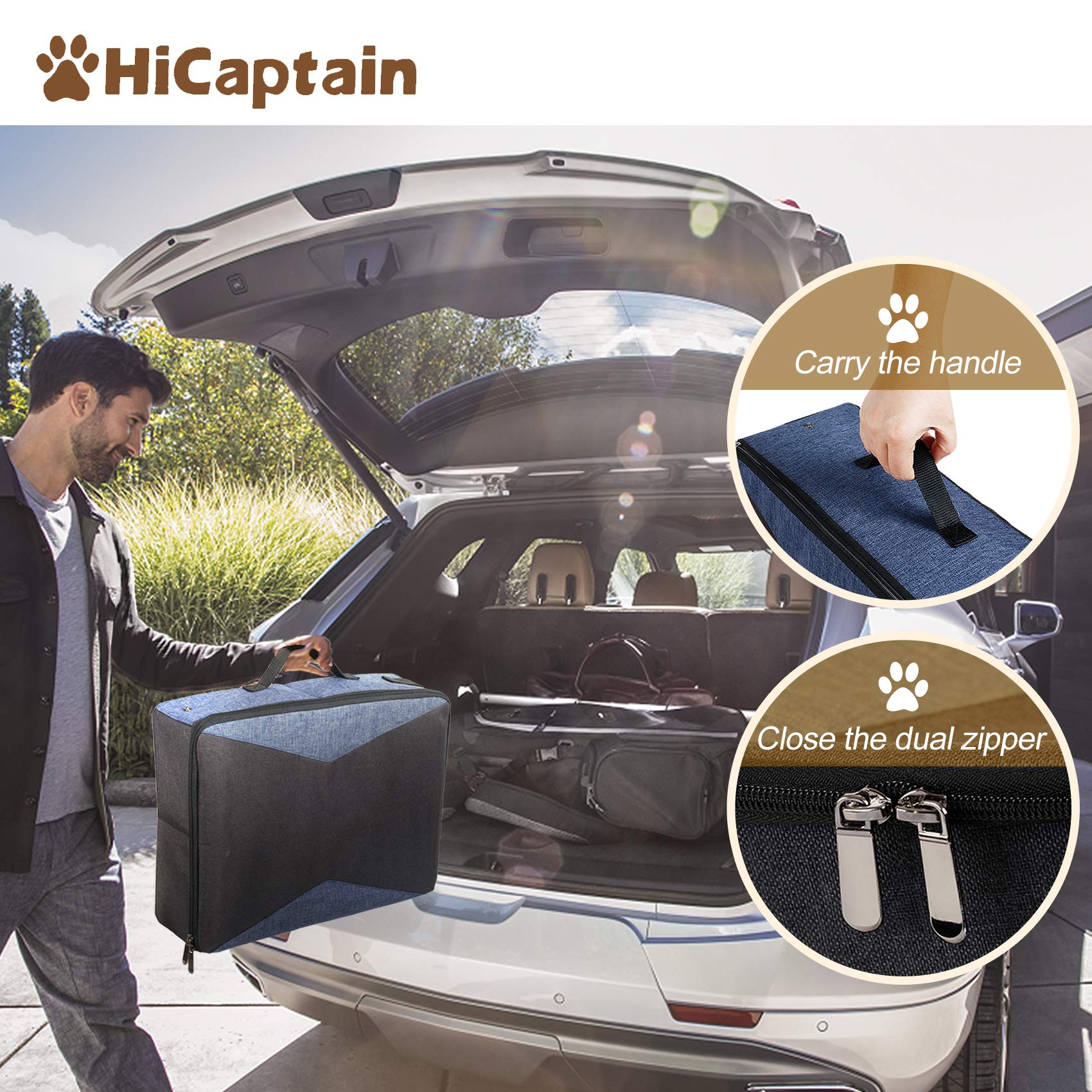 HiCaptain double-handle foldable design makes carrying effortless.