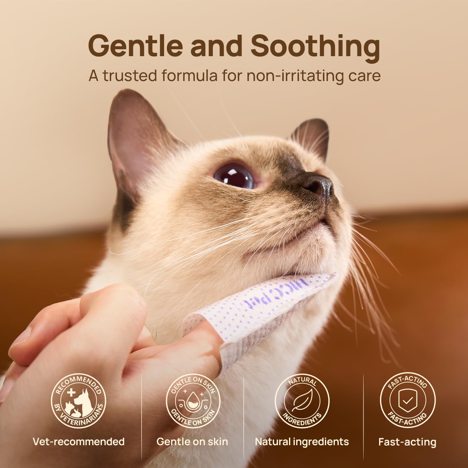 Plant-based formula safe if licked with witch hazel in HICC PET wipes