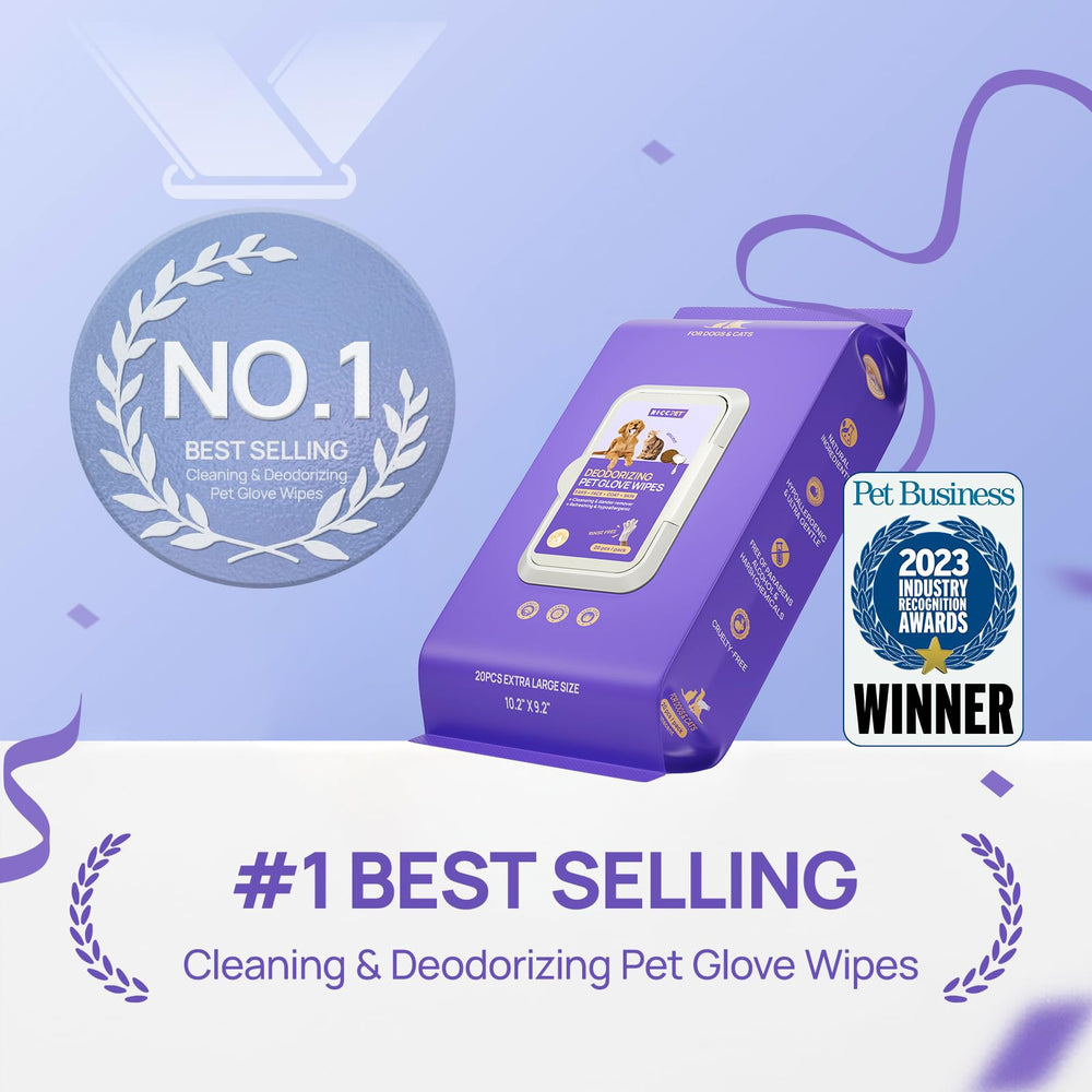 HICC PET glove wipe no-rinse formula for convenient use