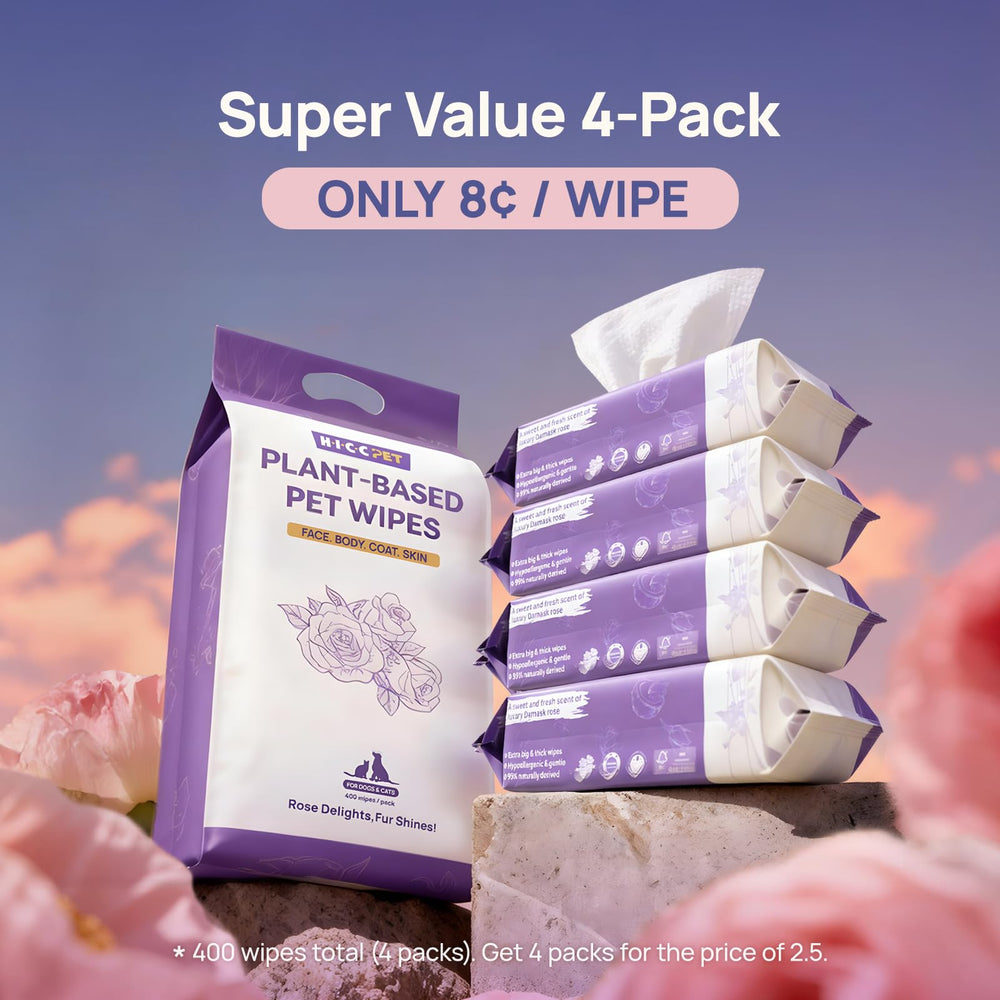 HICC PET Cleaning Wipes body use to deodorize between baths