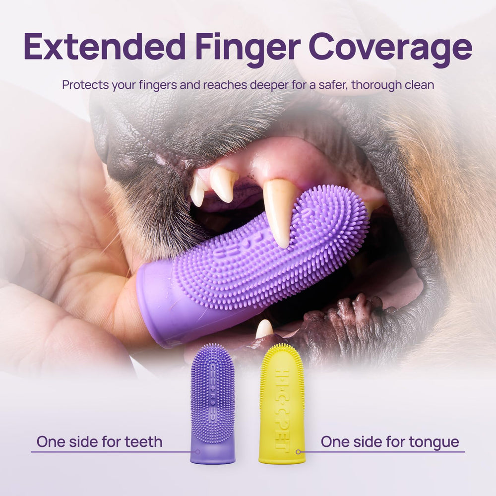 HICC PET toothbrush side cleaning the tongue for fresher breath