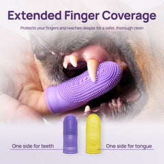 HICC PET toothbrush side cleaning the tongue for fresher breath