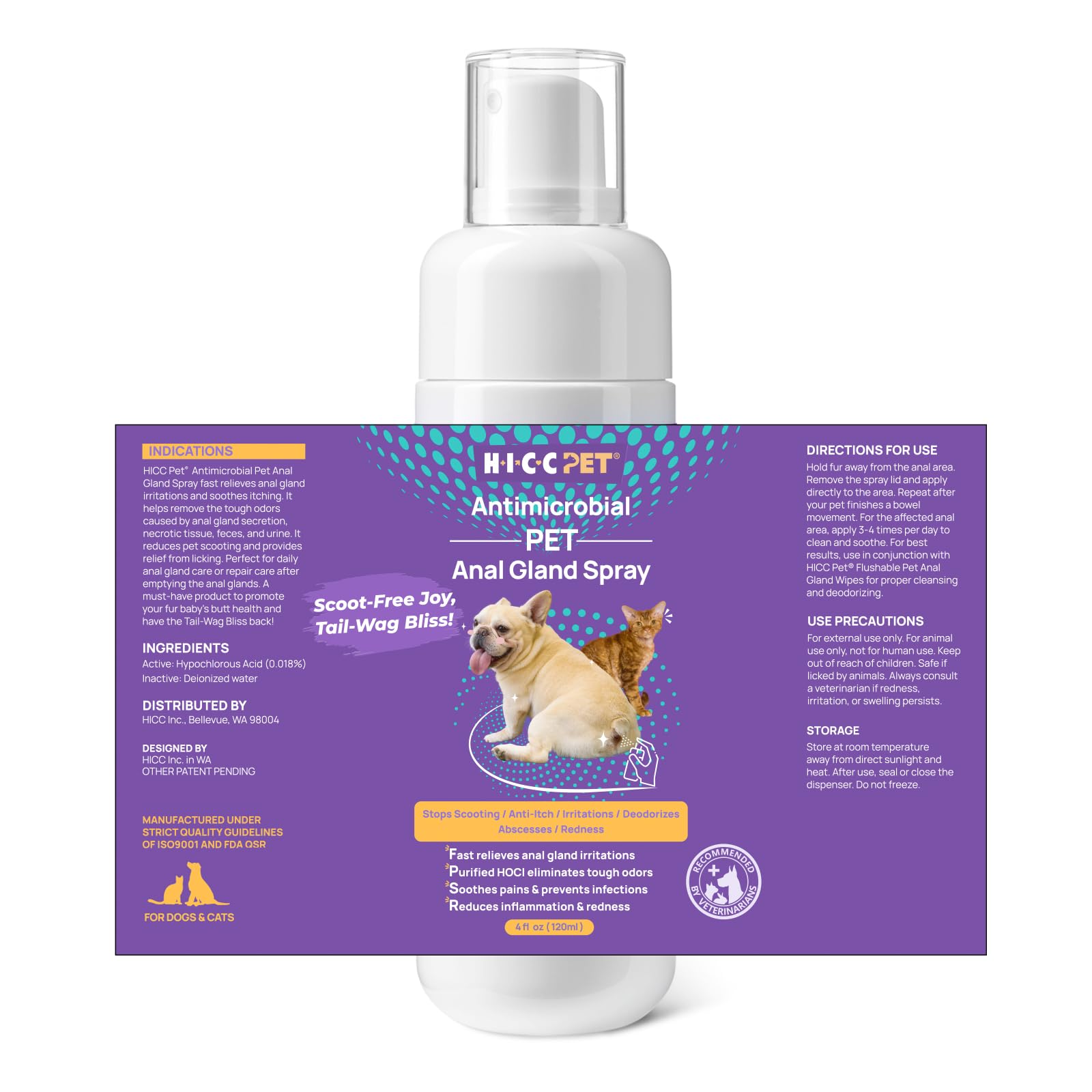 HICC PET Easy touch-free application enables fast, precise coverage without direct contact.