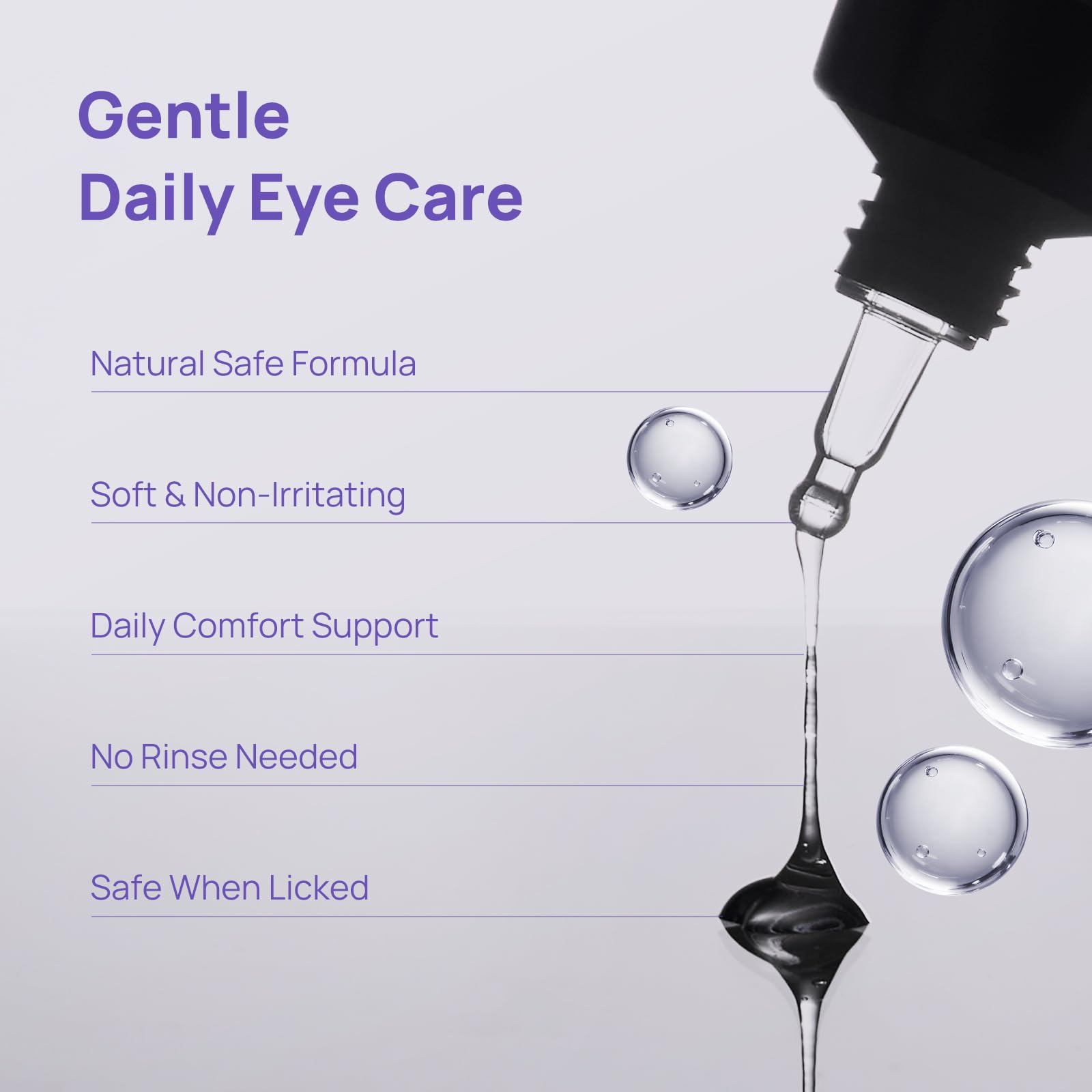 HICC PET Eye Gel dropper tip enables controlled, clean doses.