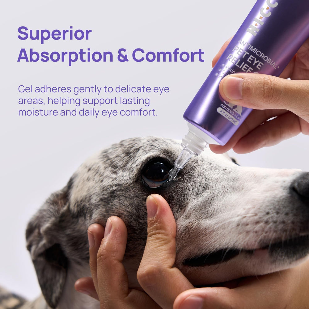 HICC PET Eye Gel used for horse eye comfort during seasonal care.