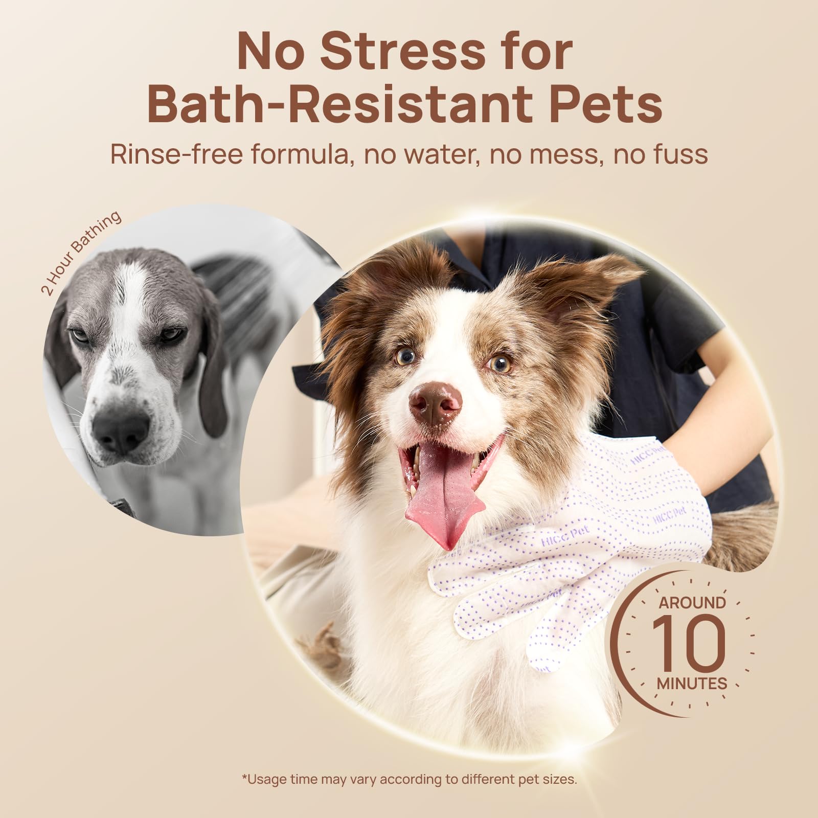 HICC PET Glove Wipes Pro Series 4-in-1 care for cleansing and conditioning