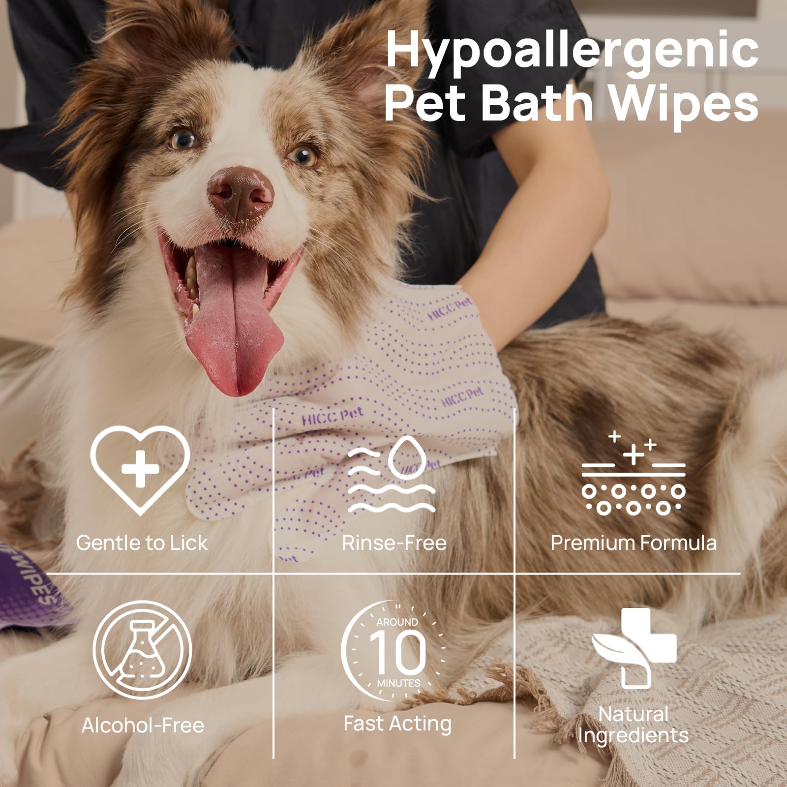 HICC PET Glove Wipes Pro coconut scent vs unscented options