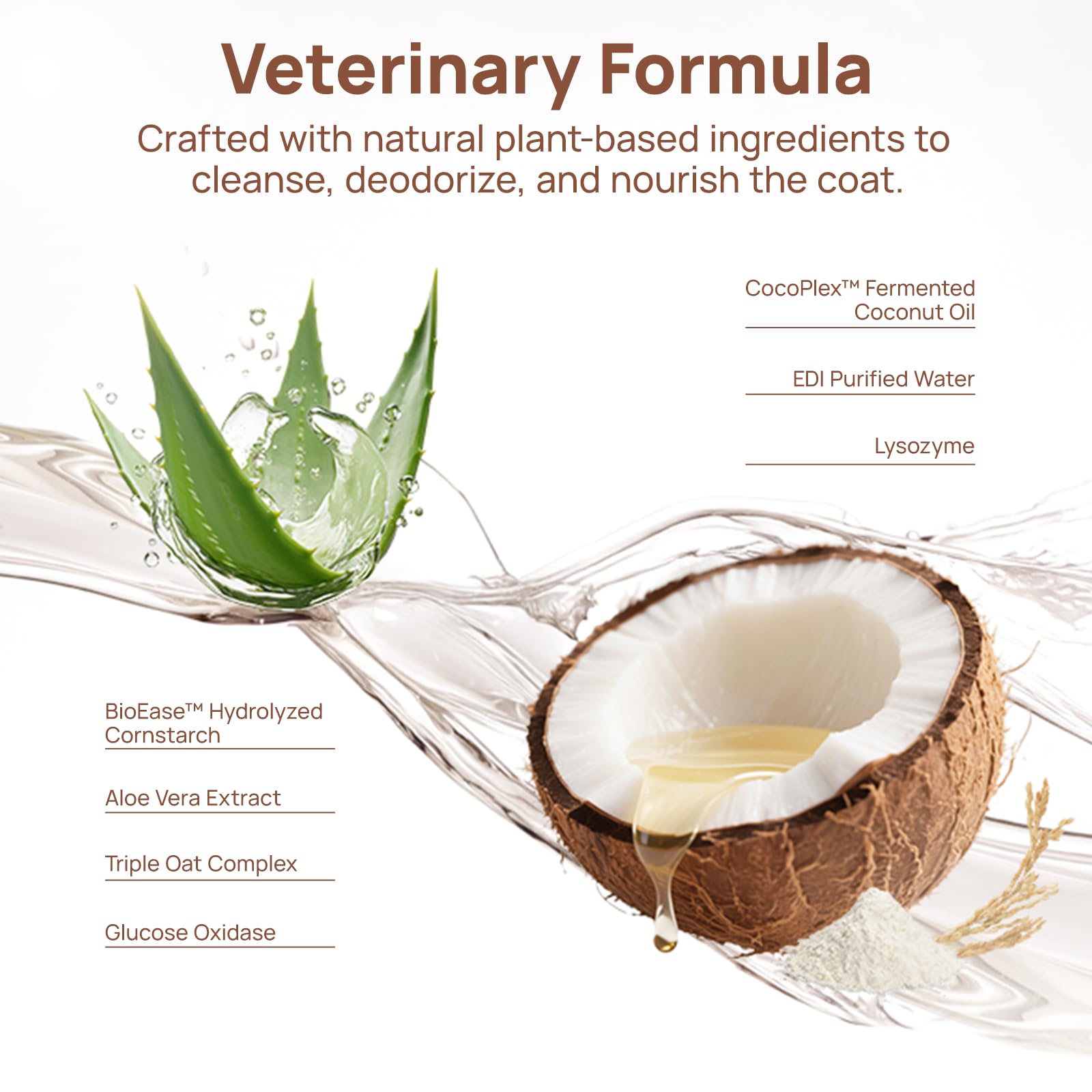 HICC PET Glove Wipes Pro Series formula with CocoPlex nourishes fur