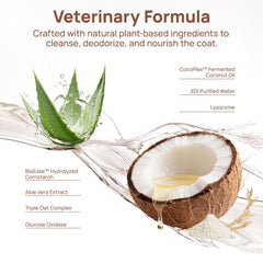 HICC PET Glove Wipes Pro Series formula with CocoPlex nourishes fur
