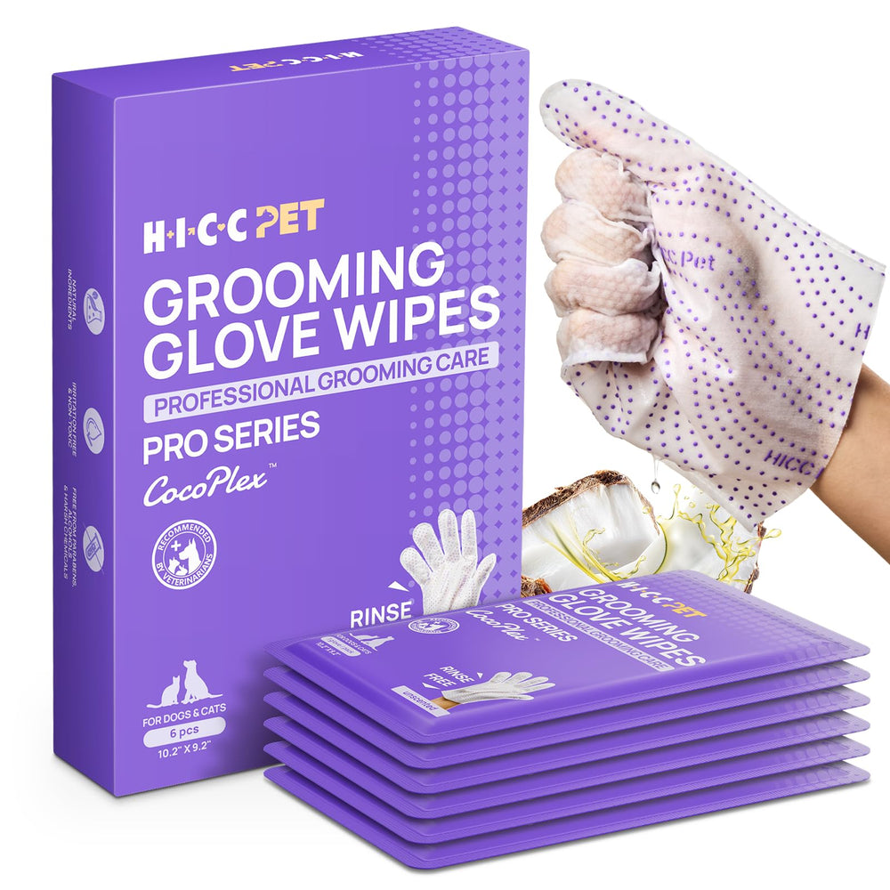 HICC PET Glove Wipes Pro front view for all-in-one pet grooming