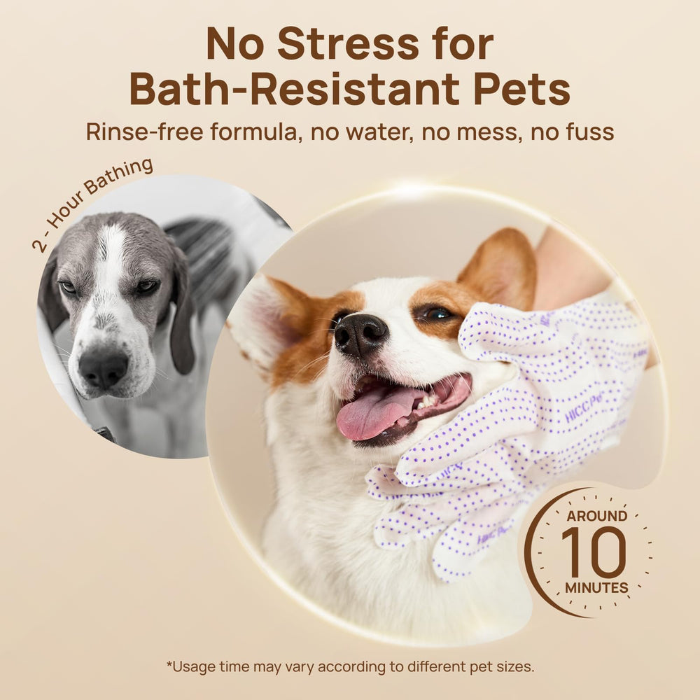 HICC PET Glove Wipes Pro lick-safe formula for sensitive pets