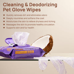HICC PET Glove Wipes Pro pearl texture for sensitive areas grooming