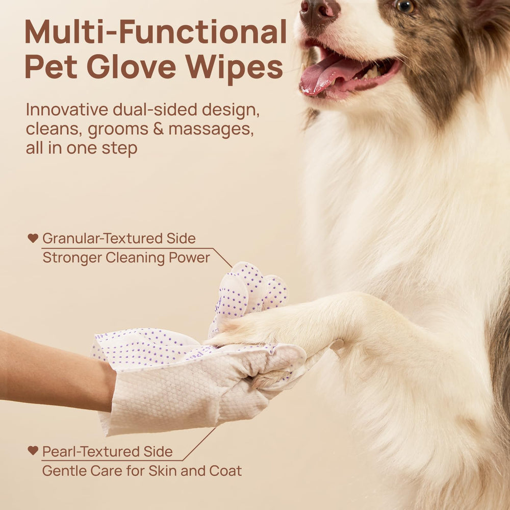 HICC PET Glove Wipes Pro Series waterless bathing for quick cleanups