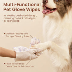 HICC PET Glove Wipes Pro Series waterless bathing for quick cleanups
