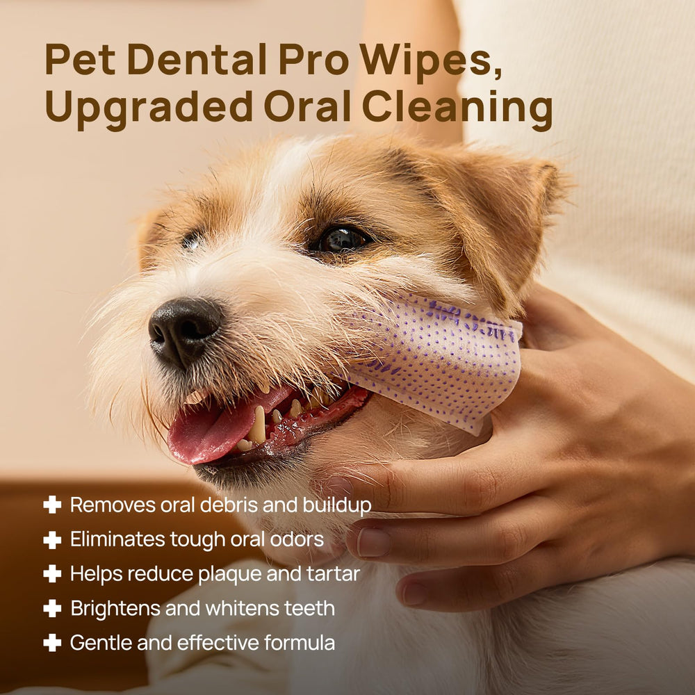 Close-up of wipe with soft bumps massaging gums for gentle cleaning