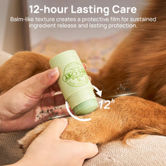 HICC PET Skin Balm on a dog's nose for dry areas