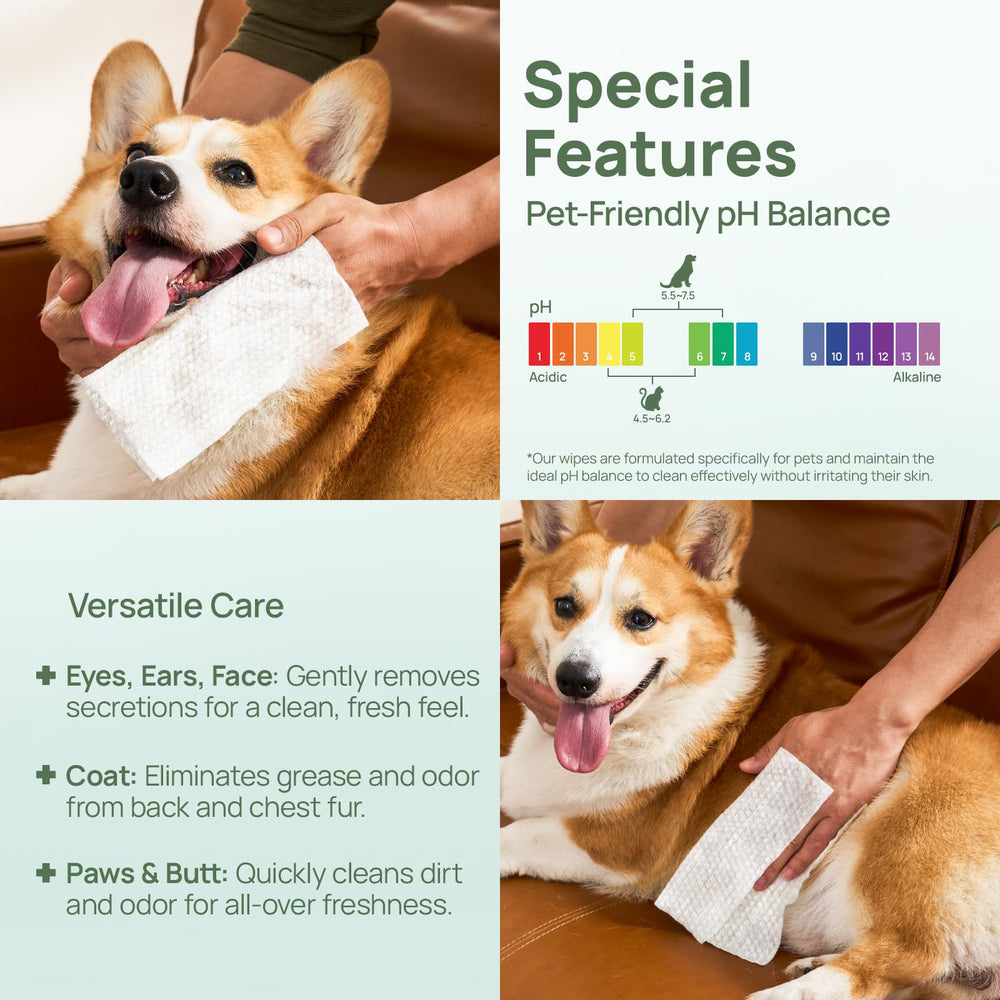 HICC PET Wipes soft eco-fiber texture in action.