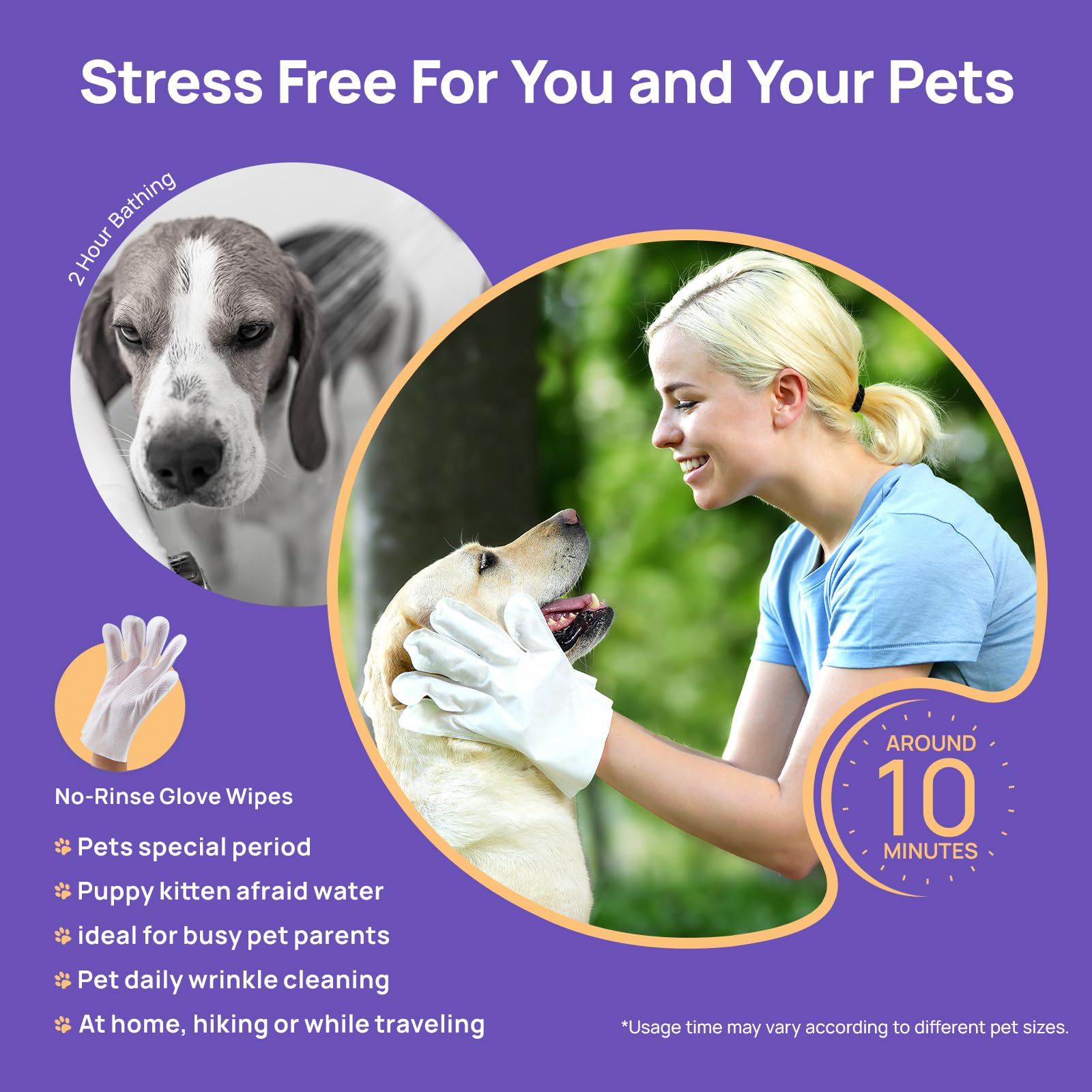 HICC PET Glove Wipes are hypoallergenic and suitable for sensitive skin.