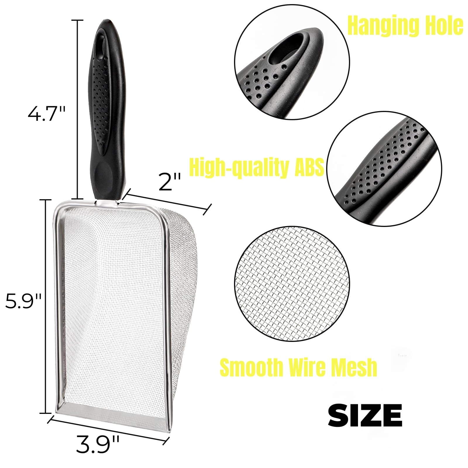 Hiceeden 1mm hole sand scoop filters sand while trapping debris during beach outings.