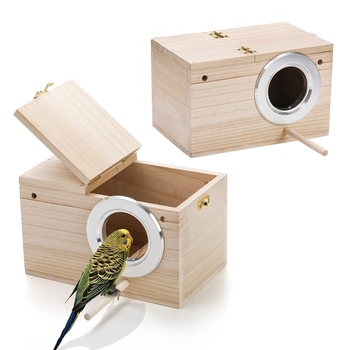 Hiceeden 2-pack nest box entry hole for safe access and small birds