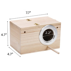 Hiceeden 2-pack nest box natural wood material for a warm habitat