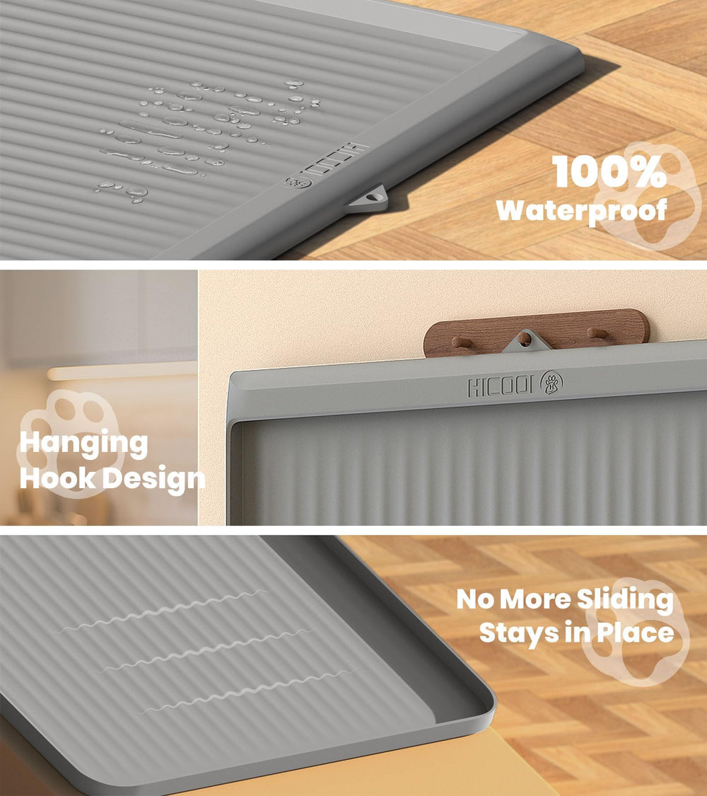 HICOOI non-slip base keeps the mat in place during playful moments