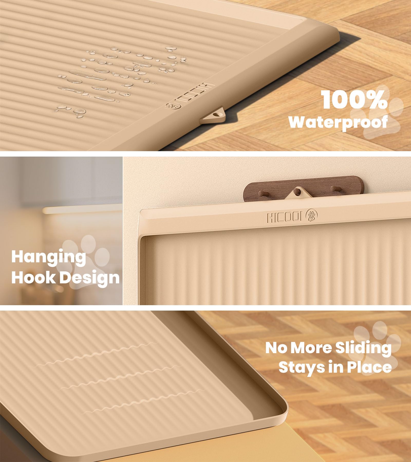 HICOOI silicone-mat is easy to wipe clean after meals.