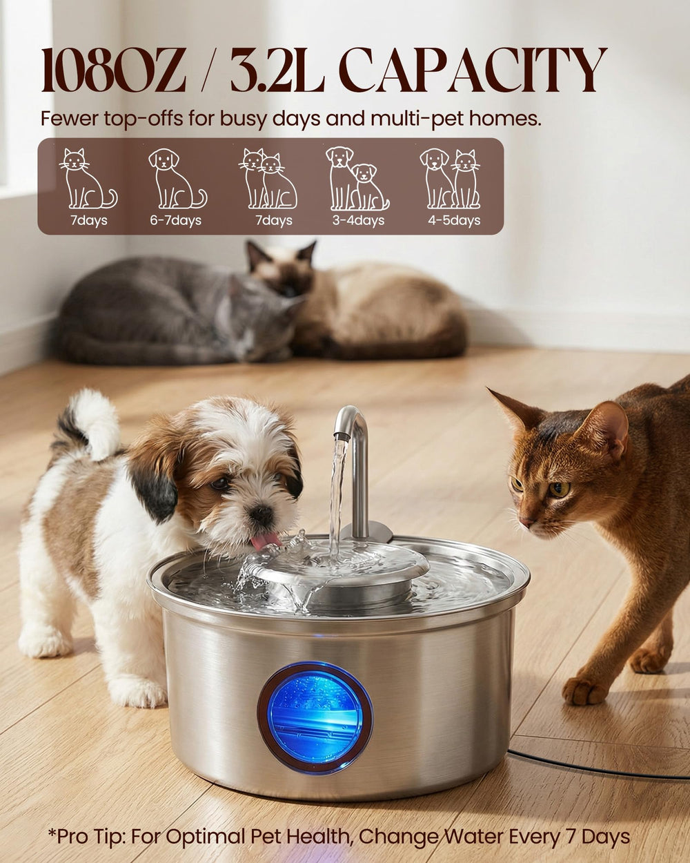 Hicuper water level window enabling easy monitoring of hydration levels