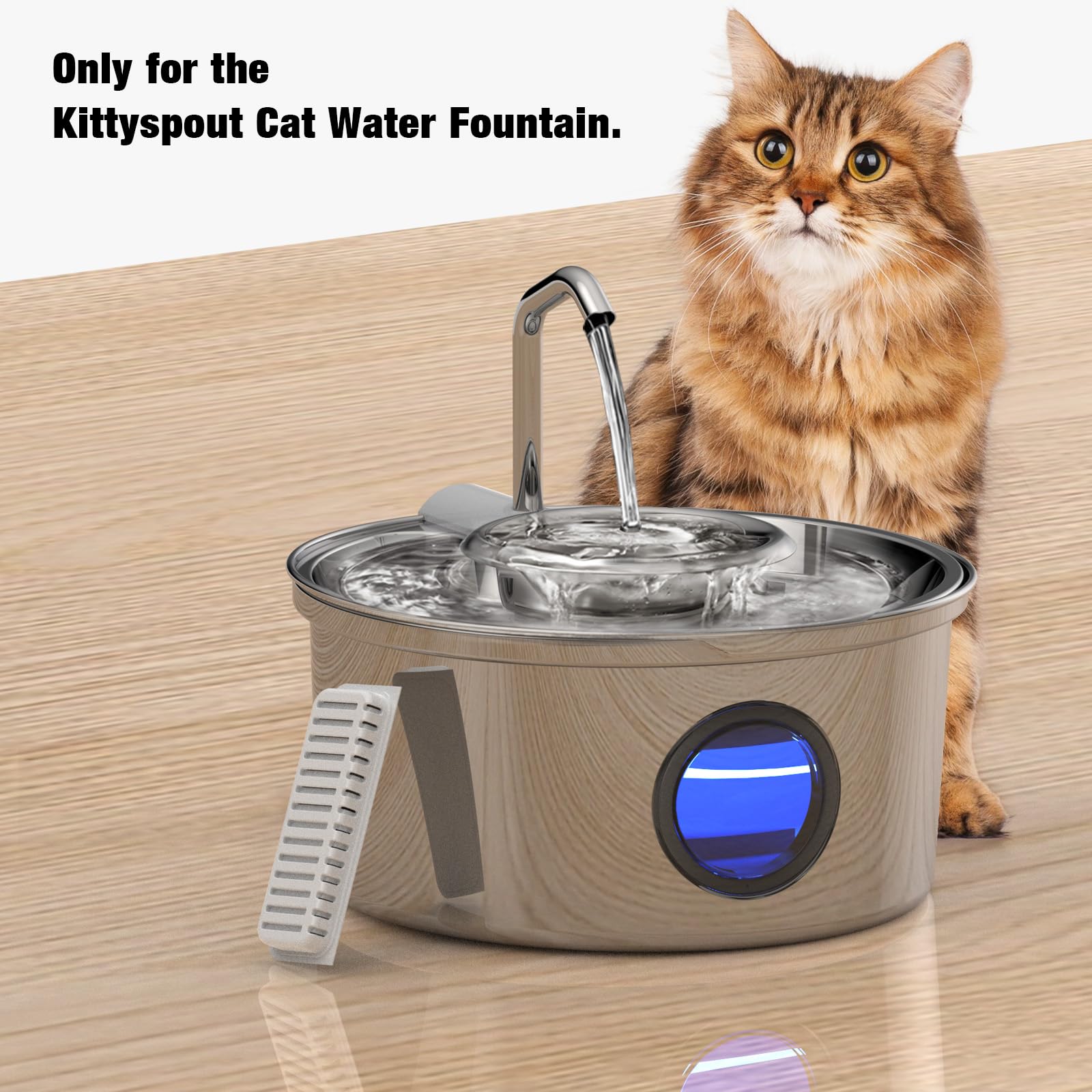 Hicuper filter and sponge bundle for easy fountain maintenance and replacement.