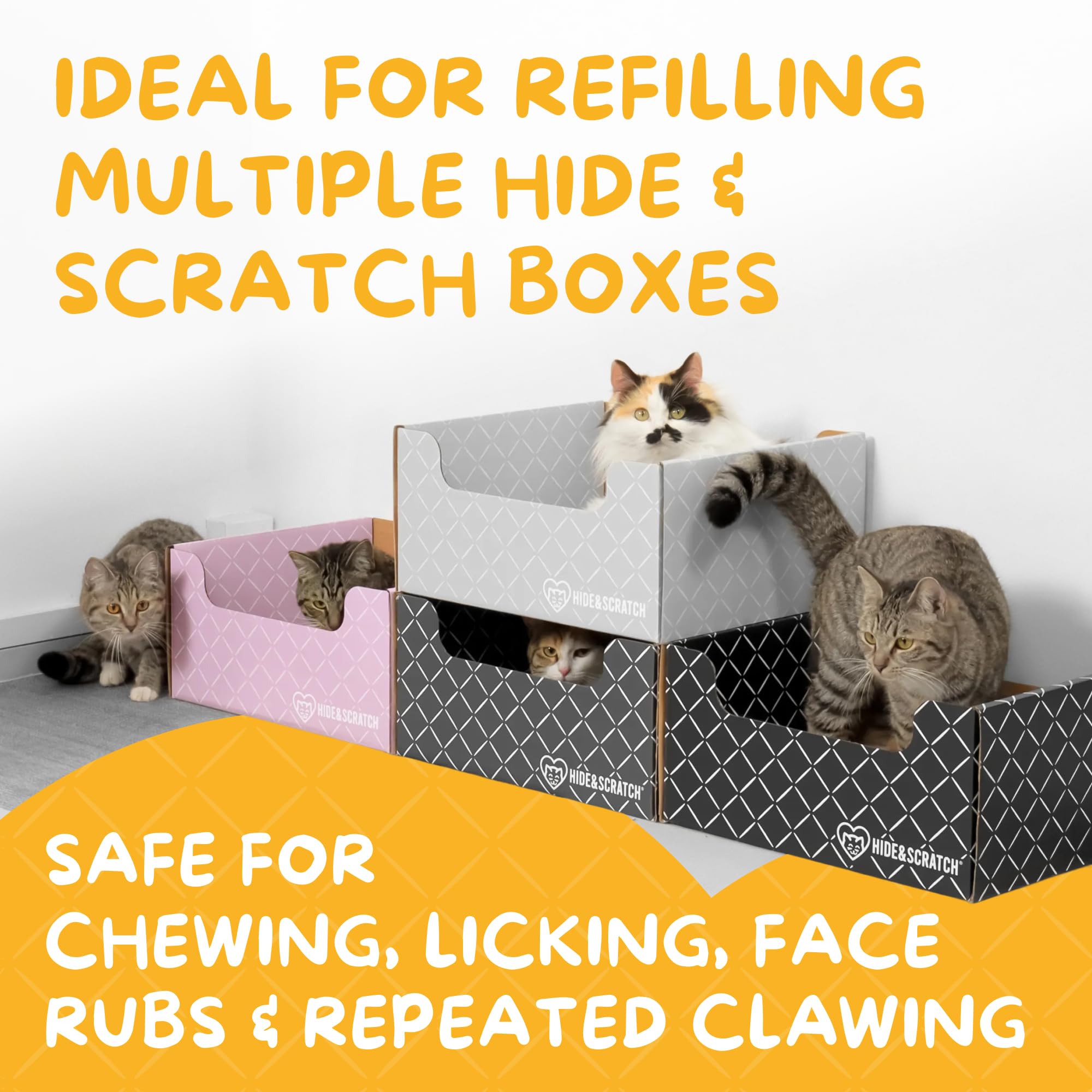 Hide & Scratch plant-based materials close-up indicate safe pet-friendly design