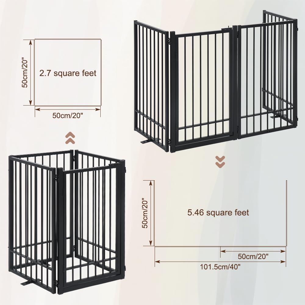 Compact folded size helps store behind doors when not in use.
