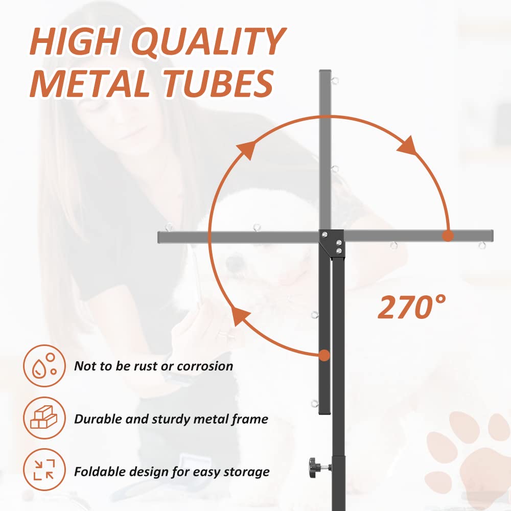 HIDOG folding arm extension rod enables compact storage after grooming