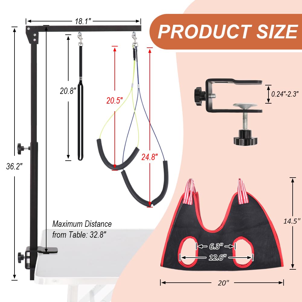 HIDOG hammock harness steadies small to medium dogs during baths and brushing