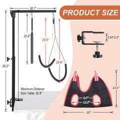 HIDOG hammock harness steadies small to medium dogs during baths and brushing