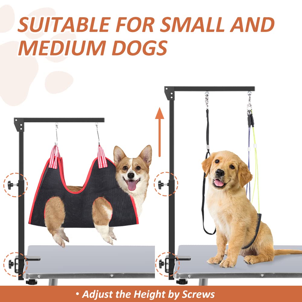 HIDOG sturdy metal tubes and clamps provide durable grooming support