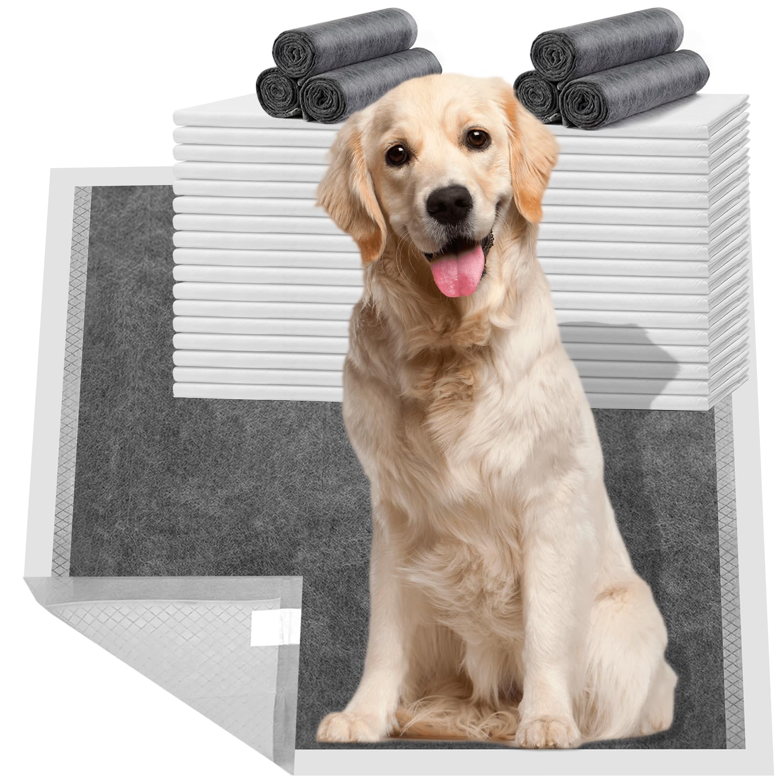 HIDOGGYLD Charcoal dog pee pad with large coverage for efficient absorption