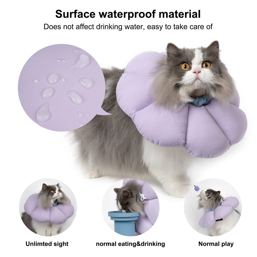 H HIDREAM cat cone collar adjustable elastic fit ensures secure wear.
