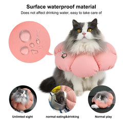 HiDREAM Cat Cone Collar adjustable strap demonstrates secure fit