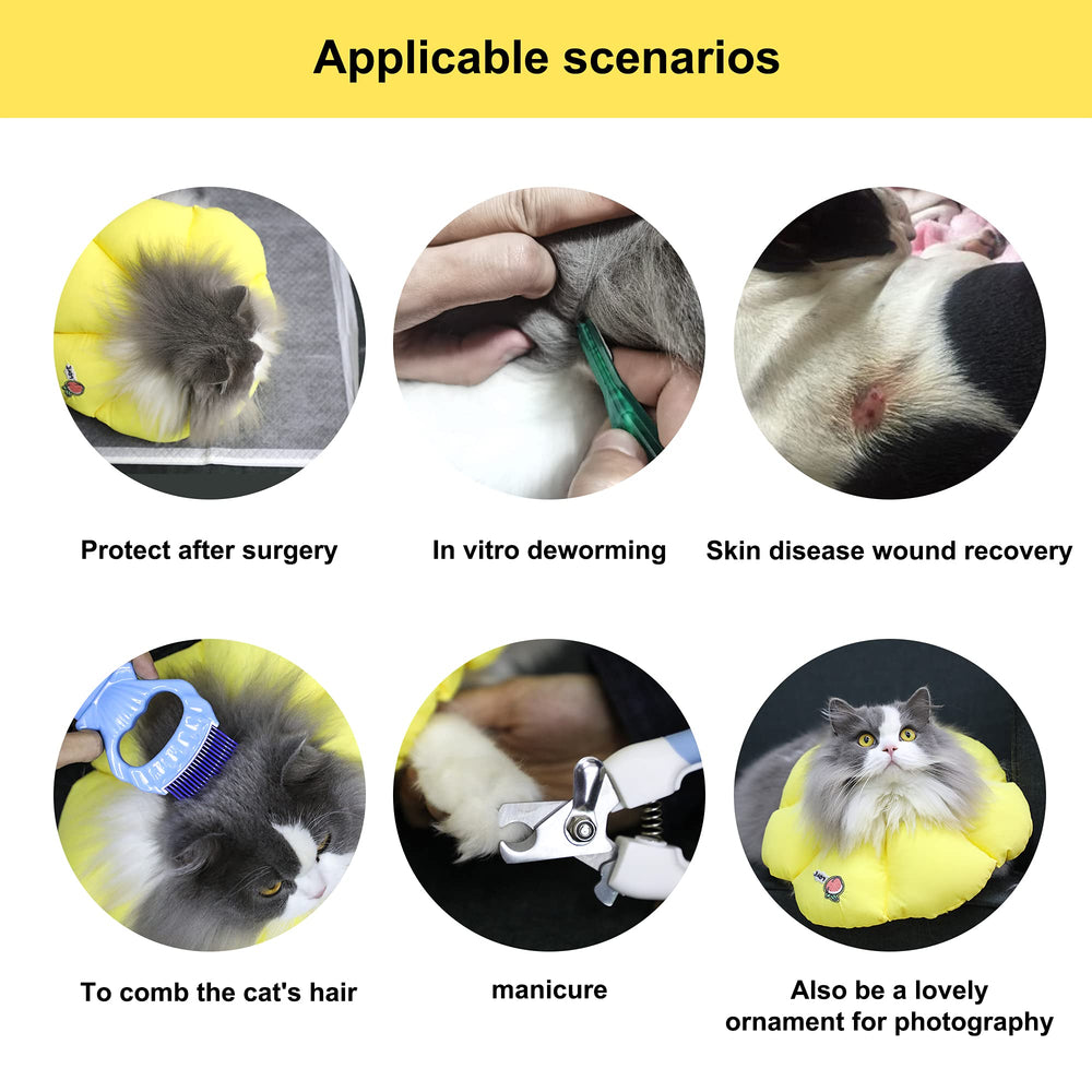 HiDREAM cat cone collar allows cat to eat and drink with minimal interruption.