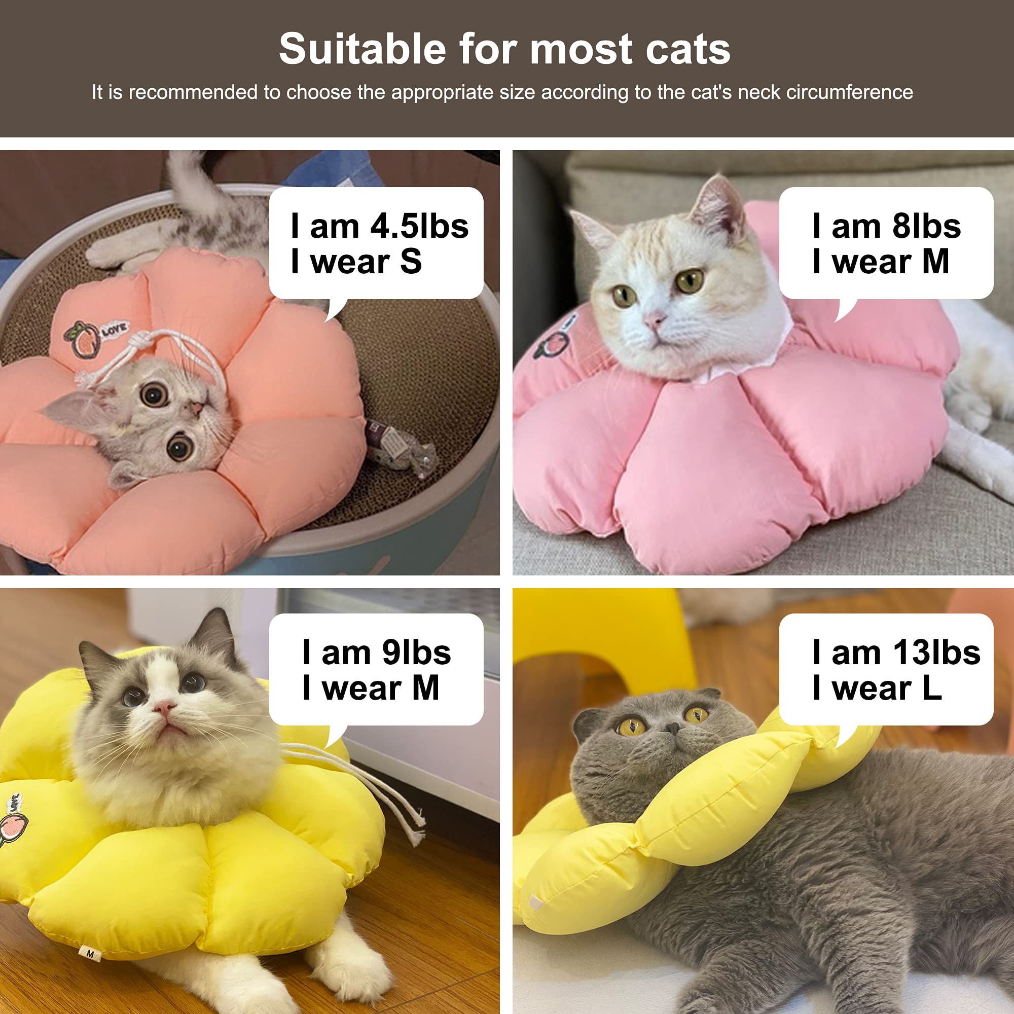 HiDREAM cat cone collar supports deworming, nail trimming, and grooming at home.