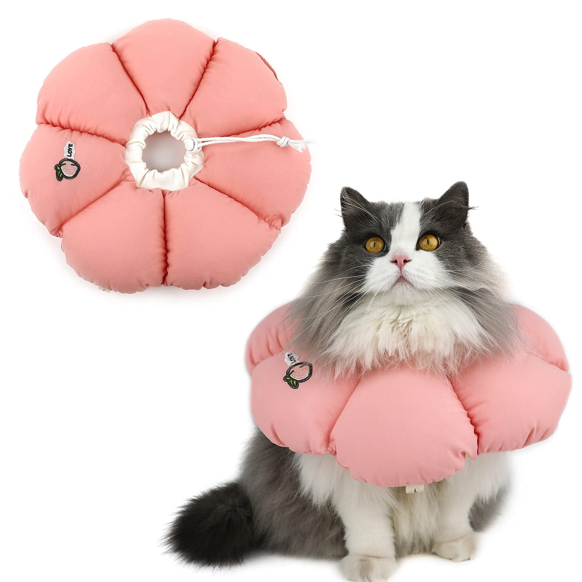 HiDREAM Cat Cone Collar waterproof fabric keeps wounds dry and comfortable.