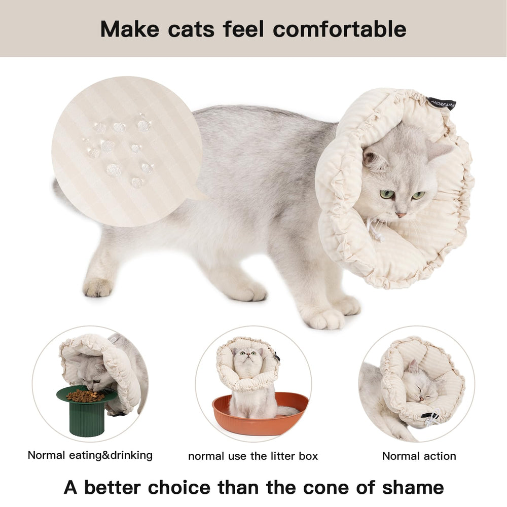 HIDREAM Soft Cat Cone Collar adjustable strap ensures a secure, comfortable fit