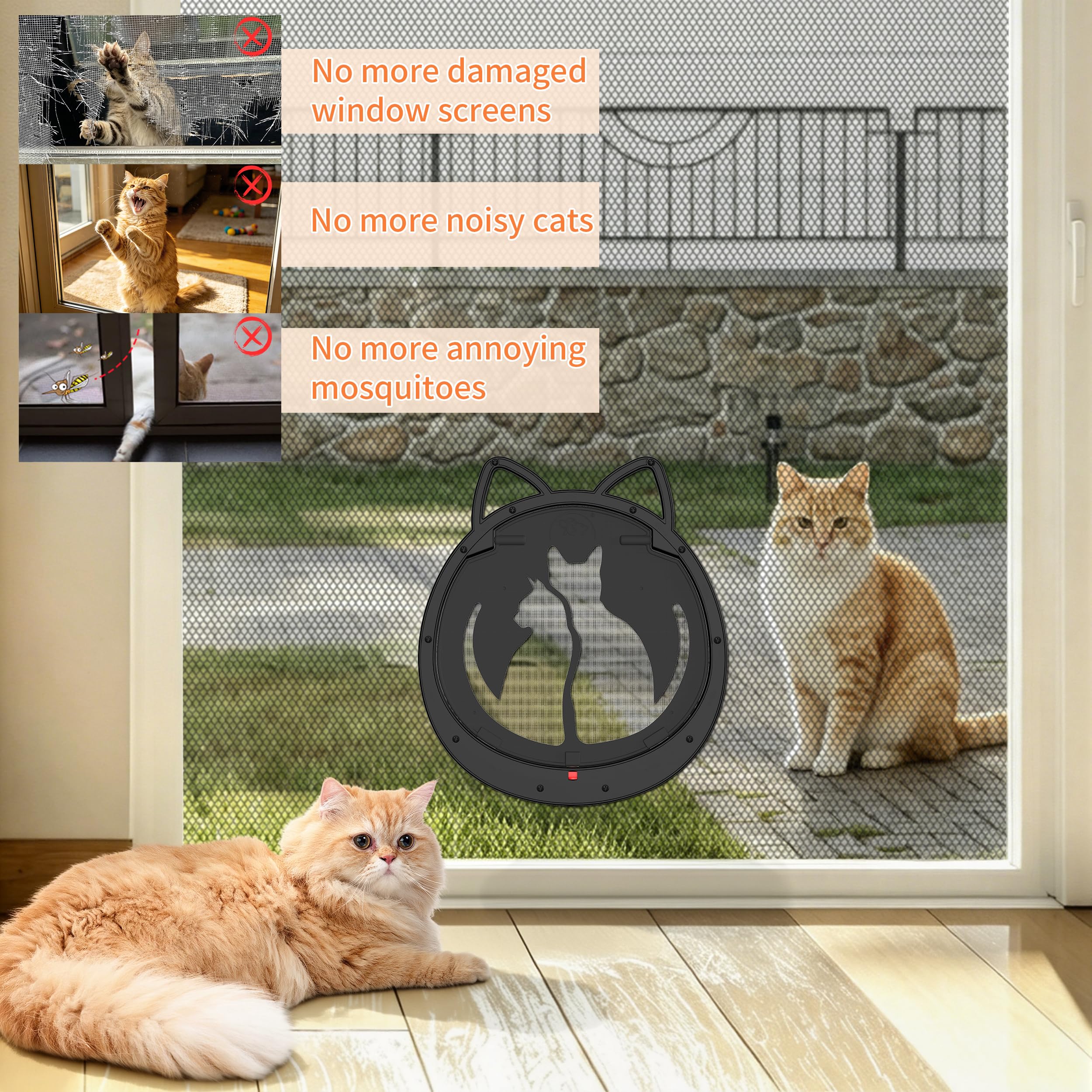 HIDROSIL easy-install cat door simplifies setup with included instructions