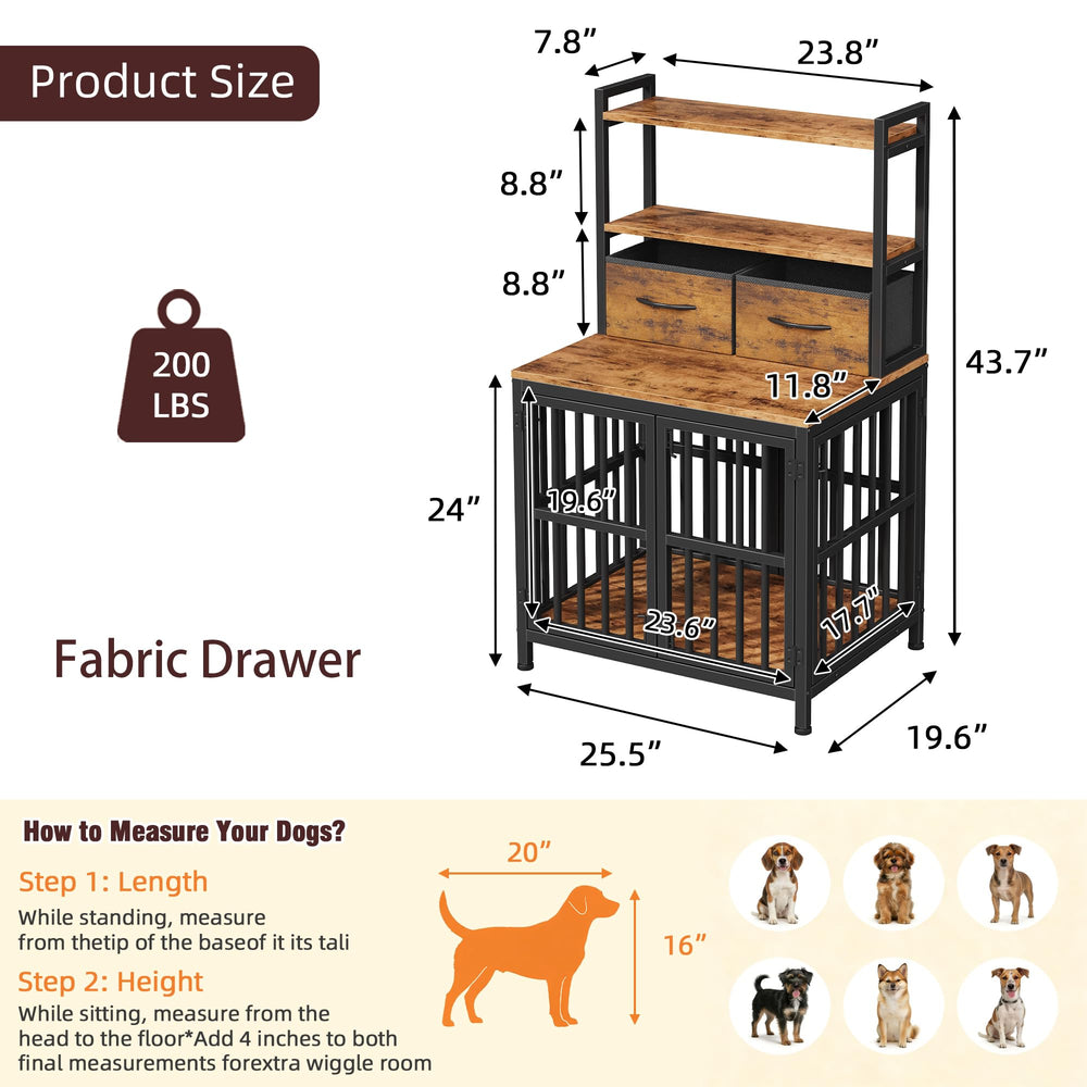 HIGDBFE rustic brown finish blends with home decor and style.