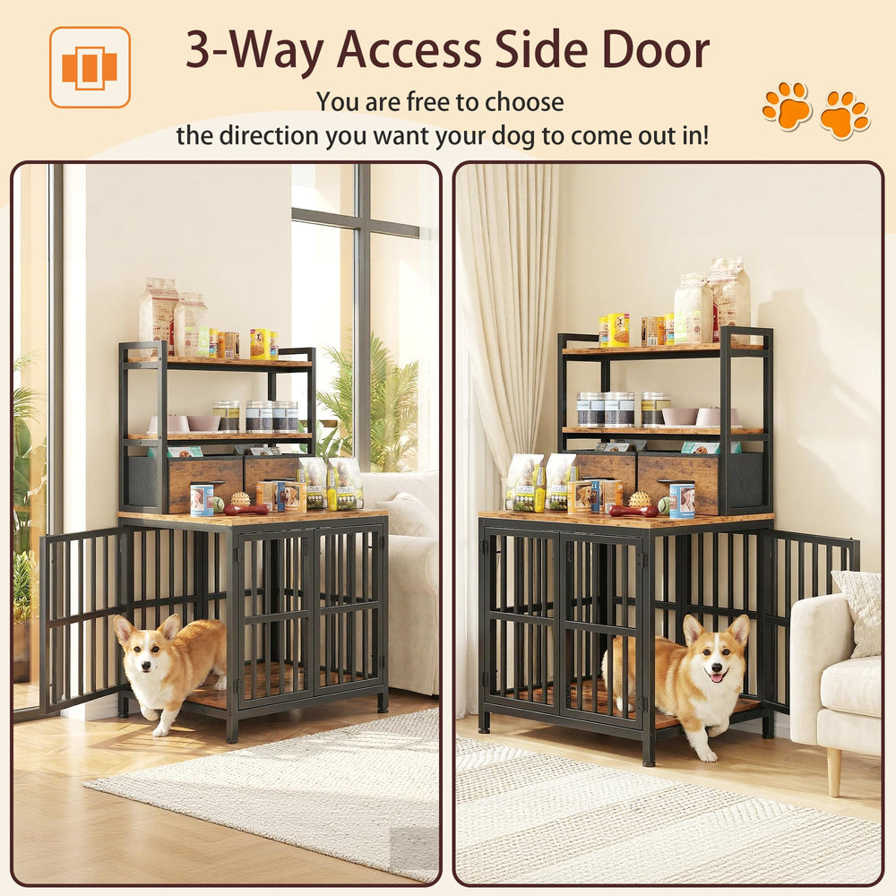 HIGDBFE ventilated interior supports airflow in a spacious crate.