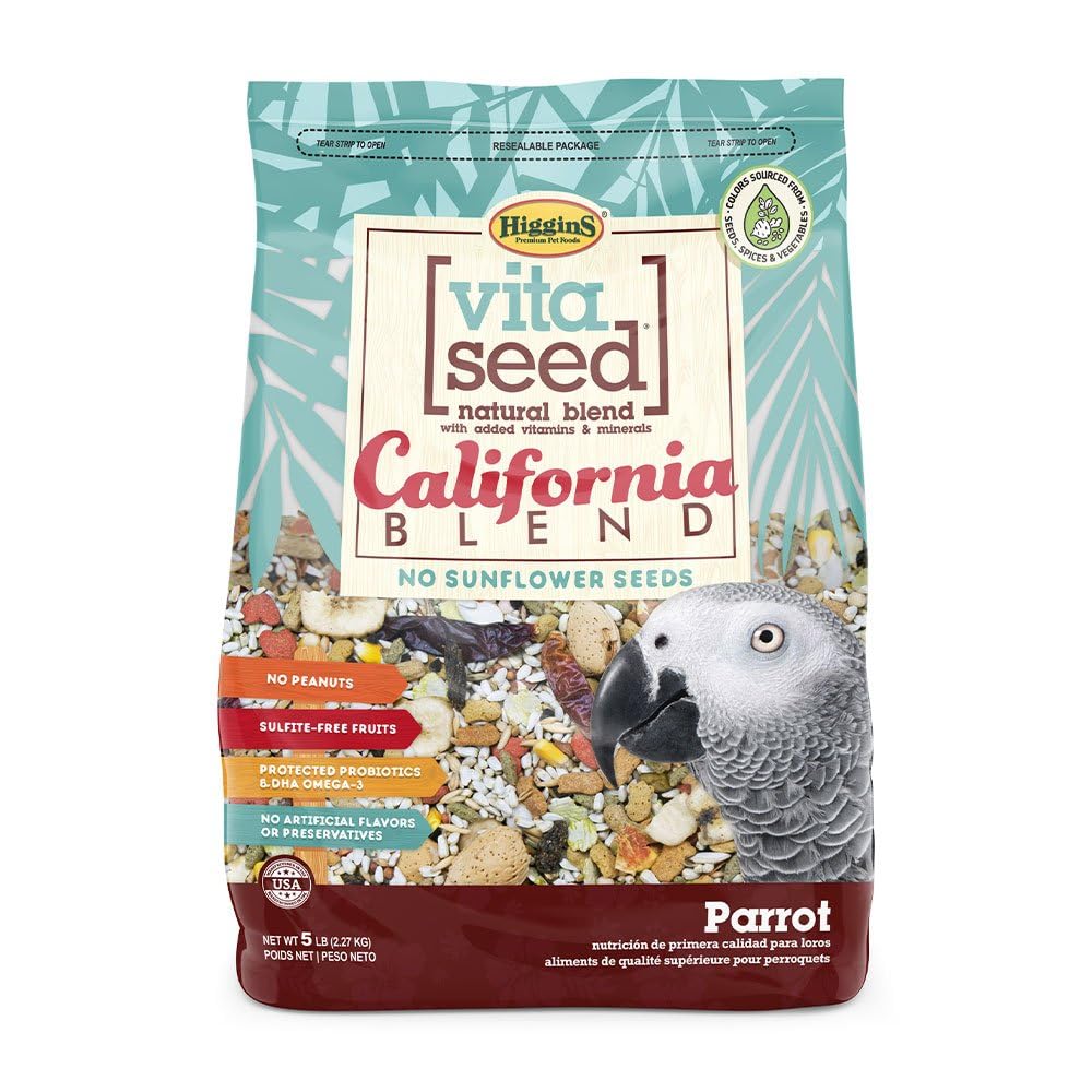 Higgins 466146 bird food formula in a 5 lb bag for everyday backyard feeding.