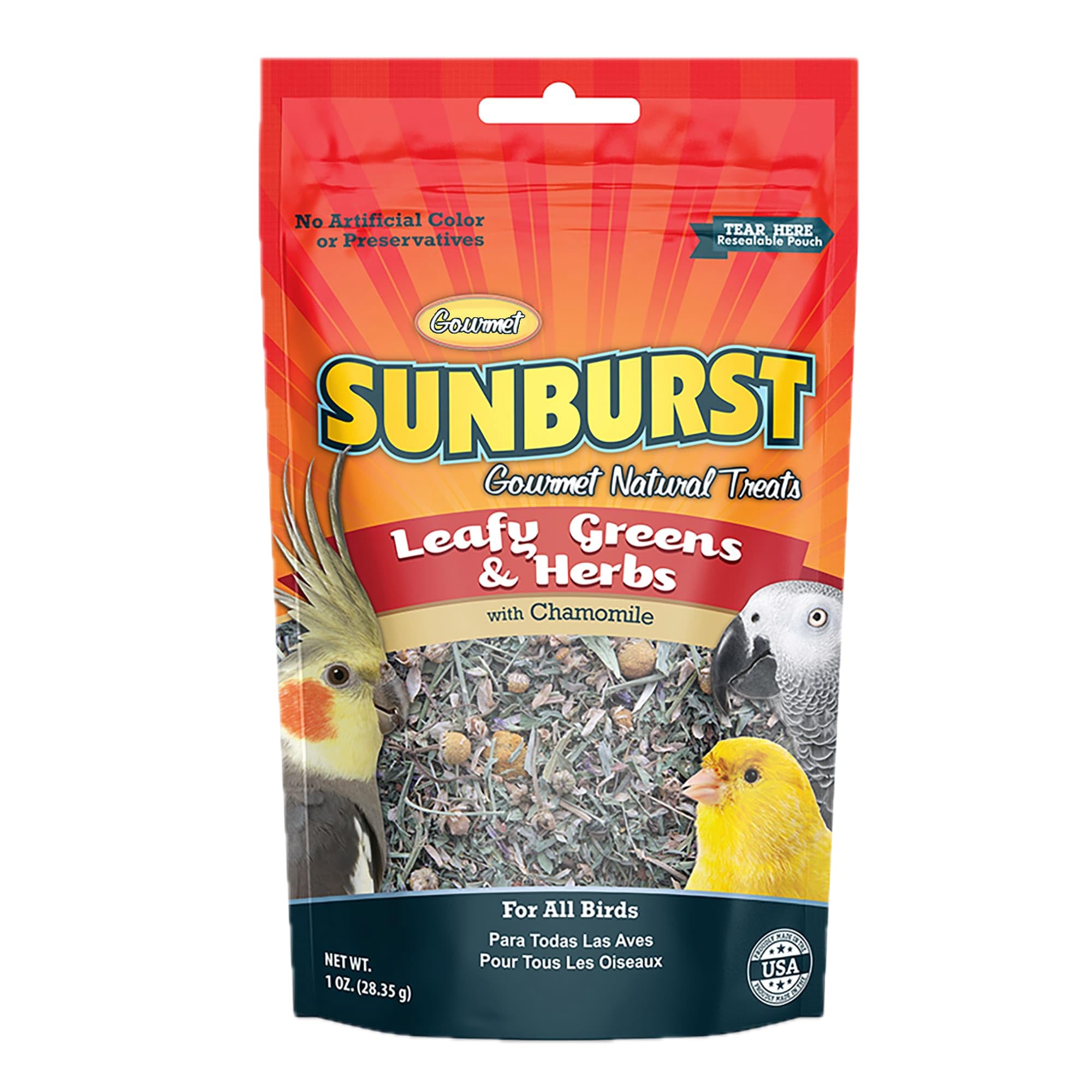 Higgins Sunburst herbs cinnamon chamomile—aromatic blend for flavor and calm snacking.