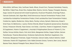 Higgins Vita Seed DHA omega-3/6 illustration emphasizes antioxidants and bird vitality